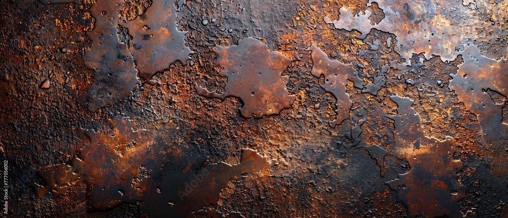 Poster rustic texture an artistic exploration of rust and metal generative ai