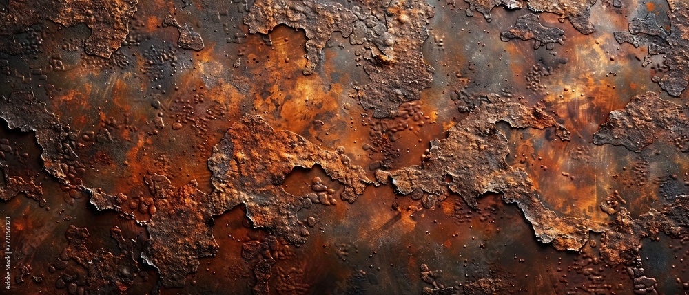 Poster rustic texture an artistic exploration of rust and metal generative ai