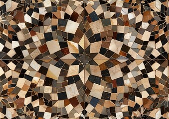 Mosaic Artistry A Close-up View of Intricate Patterns Generative AI