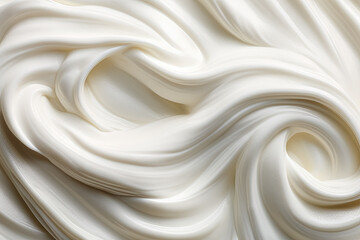 close up of white whipped cream texture, abstract background and texture concept. Generative Ai - obrazy, fototapety, plakaty