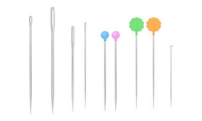 縫い針やまち針のイラスト