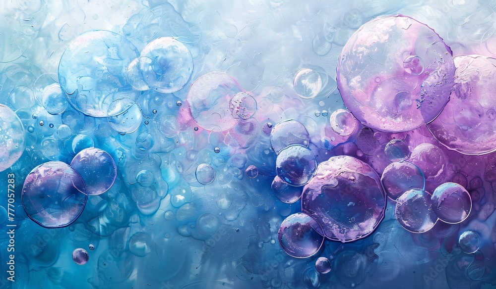 Poster bubbles of color a vibrant and artistic display of bubbles in a colorful background generative ai