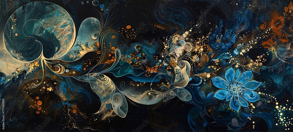 Poster cosmic dreamscape a journey through the universe generative ai