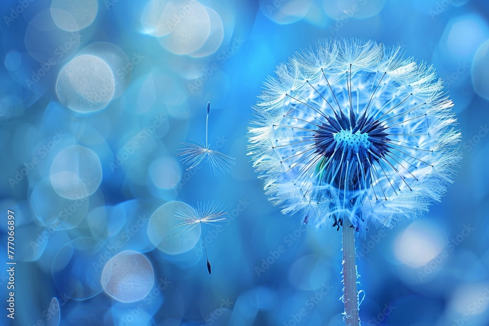 Poster whispers of hope a dandelion in a field of dreams generative ai