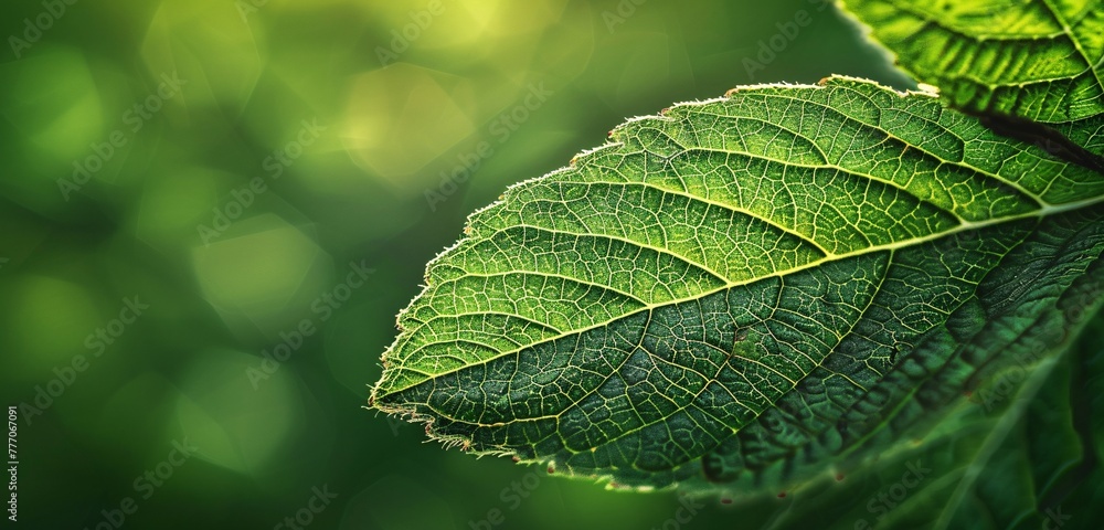 Poster the leaf's journey a close-up exploration of nature's textures and patterns generative ai