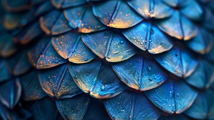 Vivid Aquatic Life A Close-up View of a Blue Dragonfly's Wings Generative AI