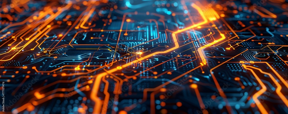 Poster digital circuitry the future of technology generative ai