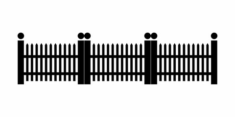 house fence silhouette
