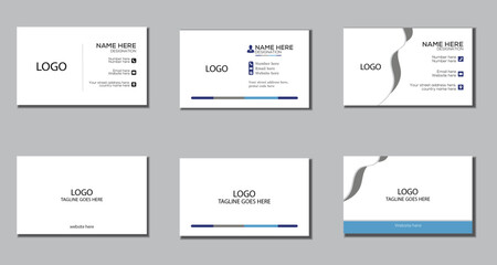 Fototapeta na wymiar white background modern business card design