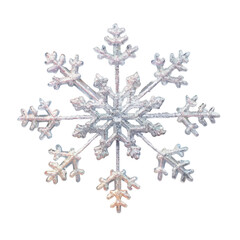 Snowflake on a black and white background