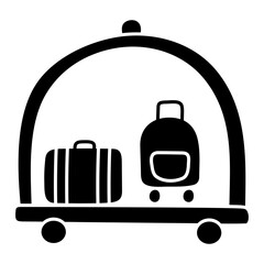 Premium download icon of luggage cart

