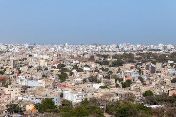 Fototapeta na wymiar vue panoramique dur la ville de Dakar en Afrique de l'ouest