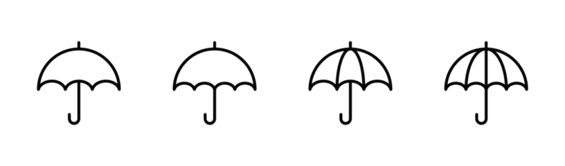 Fotobehang umbrella icon set vector © Rahayu