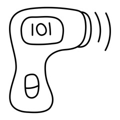 An editable design icon of infrared thermometer

