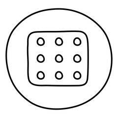 An editable design icon of pills strip

