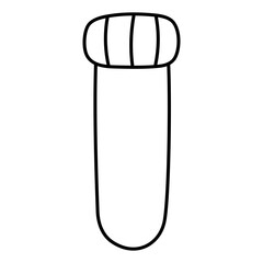 An editable design icon of sample tube, lab apparatus

