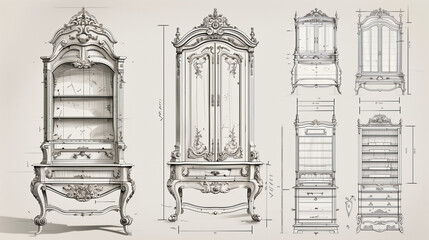 精密な家具図面