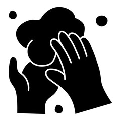 A colored design icon of hand wash

