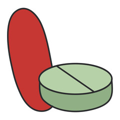 A perfect design icon of pills

