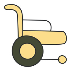 Premium download icon of wheelchair

