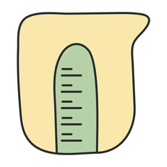 An editable design icon of chemical beaker 

