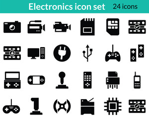 Electronics icon, energy, saving icon, Control, remote, tv icon, outline icon set