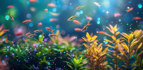 Fototapeta na wymiar Vibrant Aquatic Life A Colorful Underwater Ecosystem Generative AI