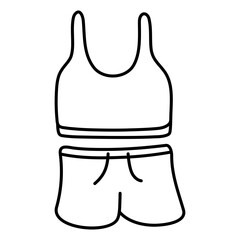 A trendy design icon of swimwear

