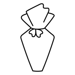 An icon design of pastry bag

