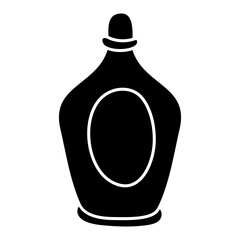 A solid design icon of perfume bottle

