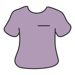 A colored design icon of t shirt

