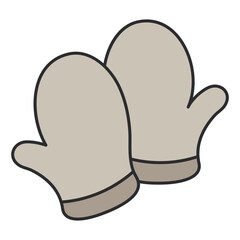 A colored design icon of mittens

