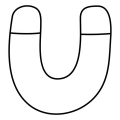 Modern design icon of magnet

