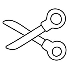 Trendy vector design of scissors

