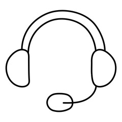 An icon design of headphones

