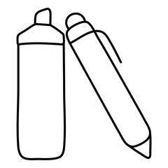 An icon design of fountain pen

