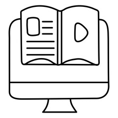 Modern design icon of reading online

