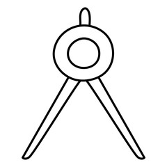 An icon design of drawing compass

