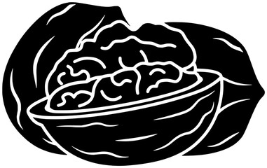 walnut illustration hazelnut silhouette pecan logo nut icon healthy outline cashew food seed leaf almond branch snack tree leaves shape plant pistachio diet for vector graphic background