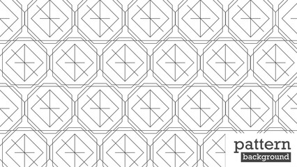 This is a geometric, abstract shape line  seamless pattern in black on a white background. vector illustration. monochrome and modern style.