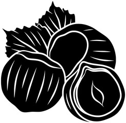 walnut illustration hazelnut silhouette pecan logo nut icon healthy outline cashew food seed leaf almond branch snack tree leaves shape plant pistachio diet for vector graphic background