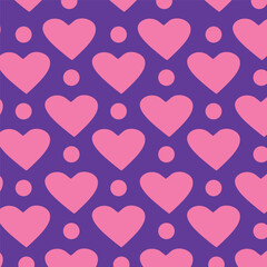 Vector pattern for prints and textiles. Colorful pattern of hearts.