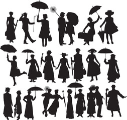 PrintMary Poppins EPS; Mary Poppins silhouette; Mary poppins umbrella; Eps; Png; Digital Downlod; Mary Poppins Bundle;
