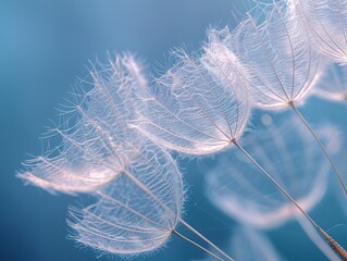 Whispers of Serenity A Close-up of Dandelion Seeds Generative AI