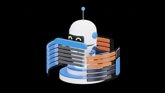 3D Animation of AI Robots in Training & Learning | Alpha Channel