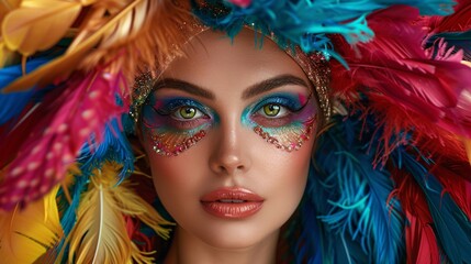 Vibrant Carnival A Spectacular Display of Color and Festivity Generative AI