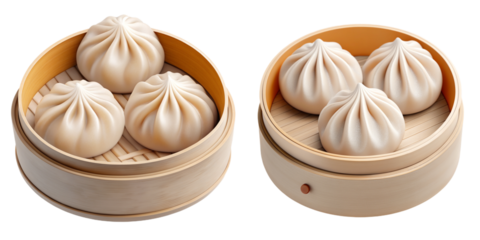 Realistic Icon Object Dim Sum. PNG transparent image, AI generative