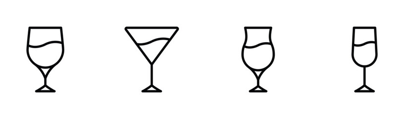 Drinks icon set vector