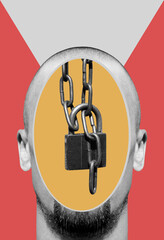 Surrealistic portrait of a man	