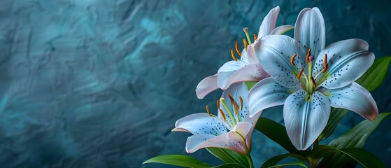 Lily flowers on sympathy card with space for personalized message. Concept Sympathy Cards, Personalized Messages, Lily Flowers, Condolences, Heartfelt Wishes